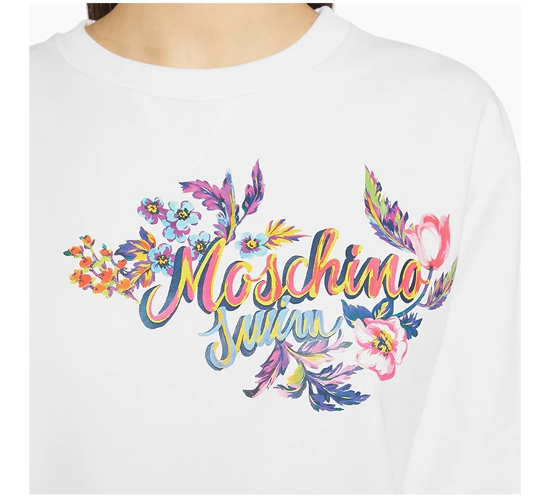 商品Moschino|MOSCHINO 女士白色卫衣 1704-2117-0001,价格¥752,第7张图片详细描述