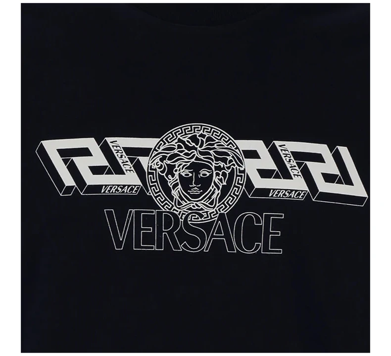 商品Versace|VERSACE 男士黑色印花棉质圆领卫衣 10039921-A028611-U830,价格¥2970,第6张图片详细描述