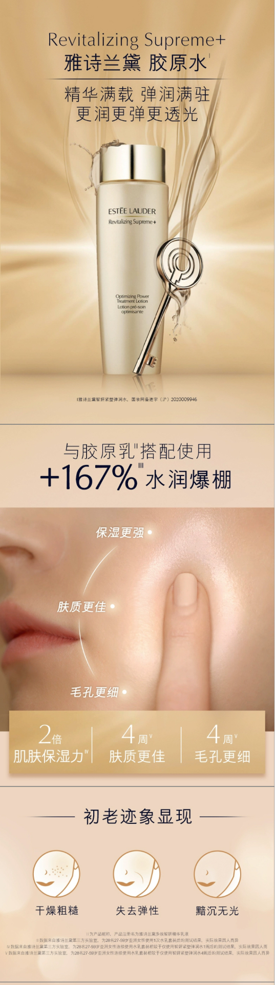 商品Estée Lauder|Estee Lauder雅诗兰黛 胶原水智妍紧塑弹润水 200ml 紧致补水保�湿清爽收缩毛孔,价格¥371,第1张图片详细描述