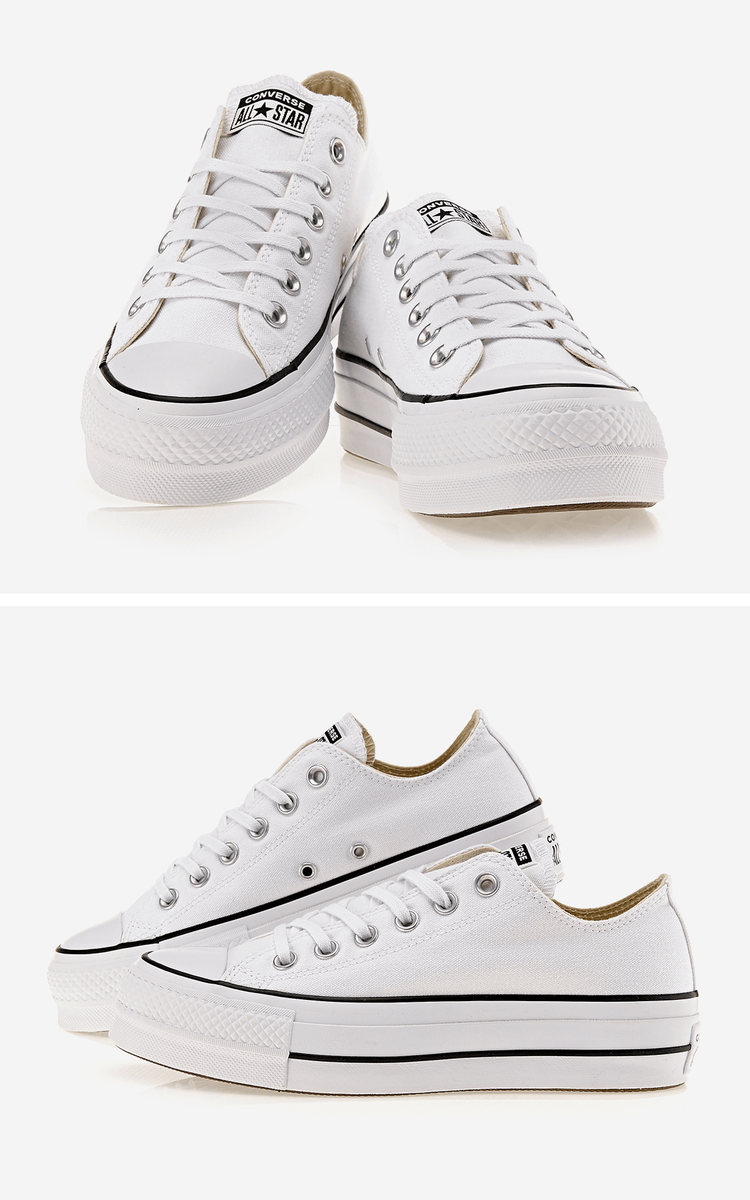 商品Converse|【Brilliant|包邮包税】匡威 CTAS LIFT OX 女生  运动鞋 帆布鞋  560251C White/Black/White,价格¥570,第2张图片详细描述