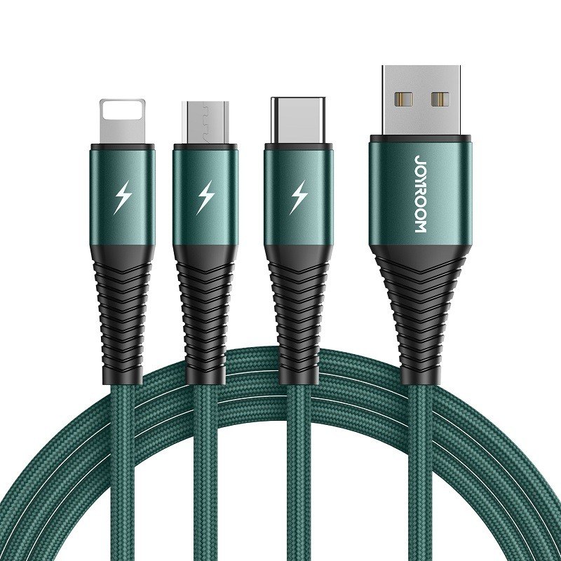 商品[国内直发] JOYROOM|机乐堂 S-1230G4三合一数据线苹果iphone安卓type-c手机快充充电器线一拖三usb华为 黑色,价格¥66,第9张图片详细描述
