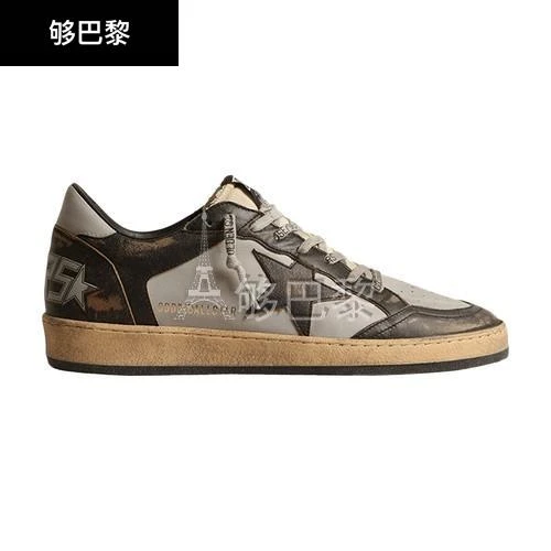 商品Golden Goose|【特惠8.7折】包邮包税【预售7天发货】 GOLDEN GOOSE 男士 休闲运动鞋 Ball star double quarter 运动鞋  GOGB5EAKGRY,价格¥4362,第3张图片详细描述