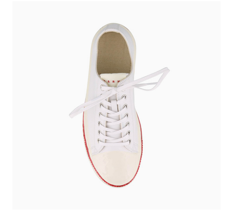 商品Marni|MARNI 女士白色带徽标字样的皮革系带运动鞋 SNZW006802-P3350-ZI526,价格¥1355,第9张图片详细描述