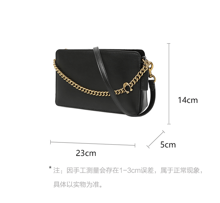 商品[国内直发] Coach|【清仓价】蔻驰 女士专柜款皮革小号手提单肩斜挎包黑色 78801 B4/BK,价格¥1090,第1张图片详细描述