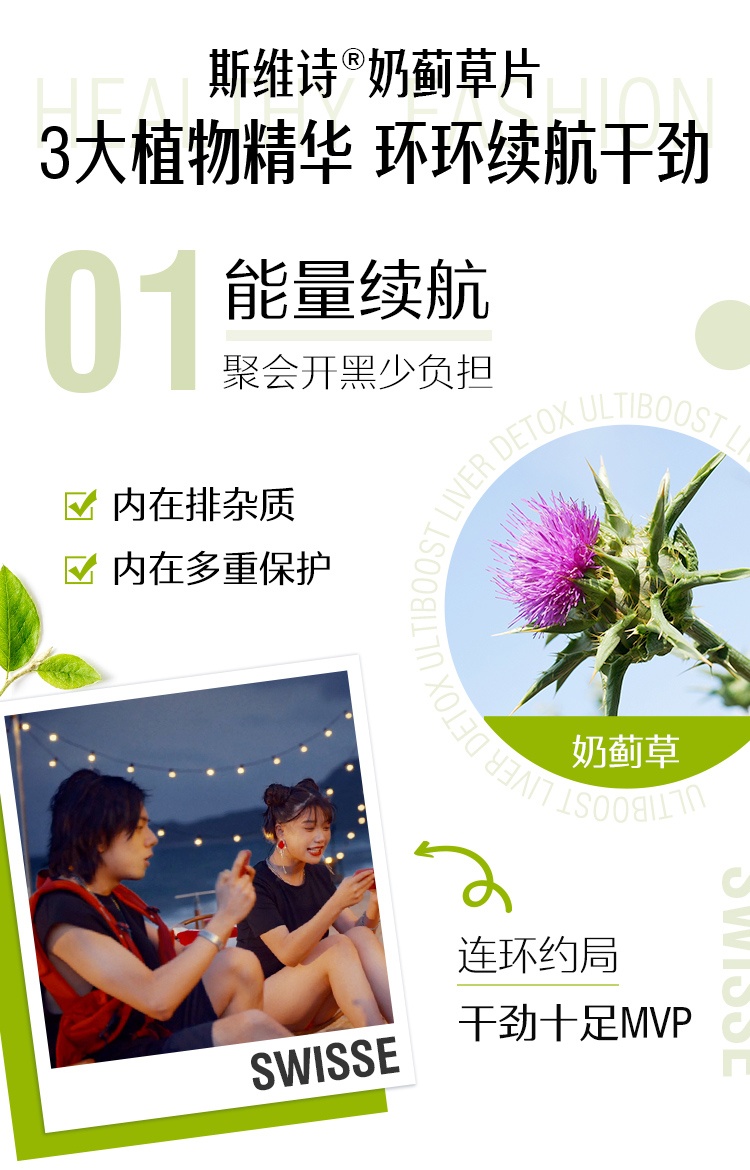 商品Swisse|斯维诗 奶蓟草护肝片120片/200片 中西草本护肝养肝 加班熬夜烟酒人士常备 海外进口,价格¥125,第5张图片详细描述