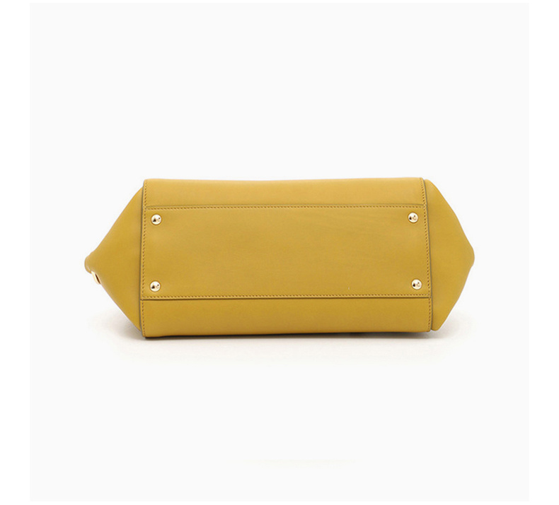 商品[国内直发] Salvatore Ferragamo|Salvatore Ferragamo 菲拉格慕 女士黄色牛皮手提单肩包 21-F606-0657369,价格¥3496,第7张图片详细描述