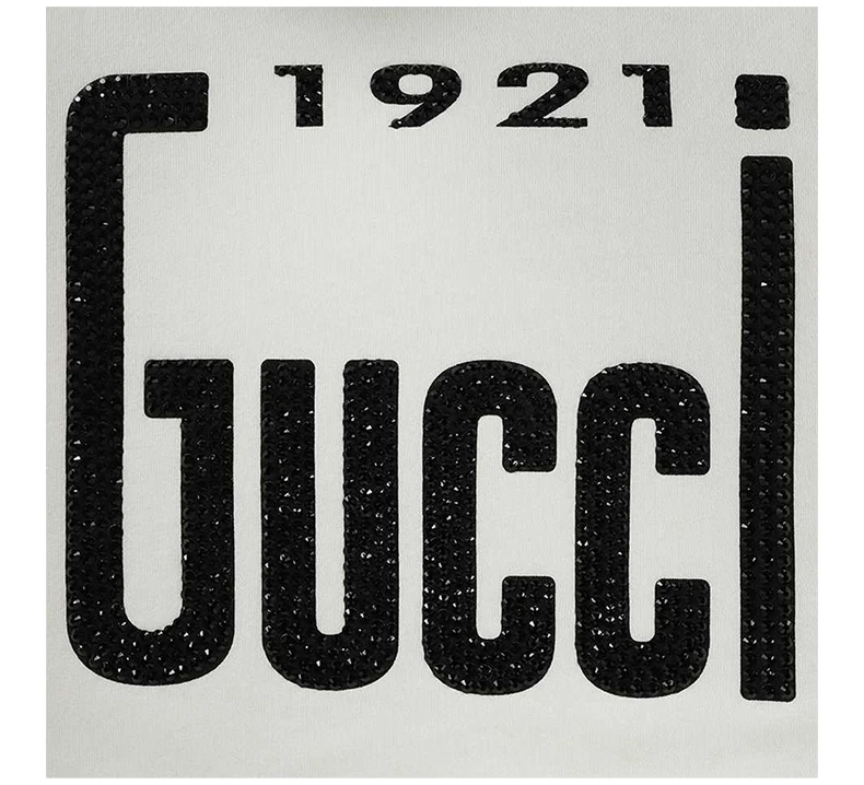 商品[国内直发] Gucci|GUCCI 女士白色水晶“1921 Gucci”印花卫衣 617964-XJDZE-9088,价格¥7654,第6张图片详细描述