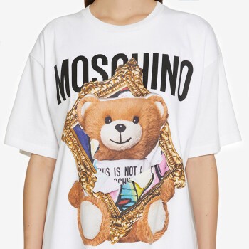 商品[国内直发] Moschino|斯奇诺 moschino 小熊T恤 白色 0703-0440-1001 白色 40码,价格¥728,第4张图片详细描述