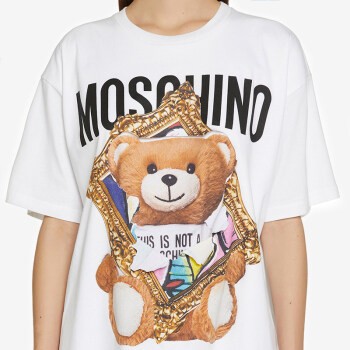 商品[国内直发] Moschino|斯奇诺 moschino 小熊T恤 白色 0703-0440-1001 白色 40码,价格¥715,第4张图片详细描述