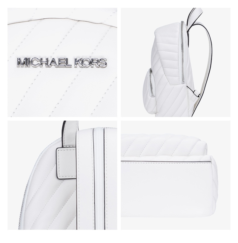 商品Michael Kors|Michael Kors 奥莱 ERIN 小号女士纯素皮革双肩包35F0SERB5U-OPTIC-WHITE,价格¥985,第7张图片详细描述