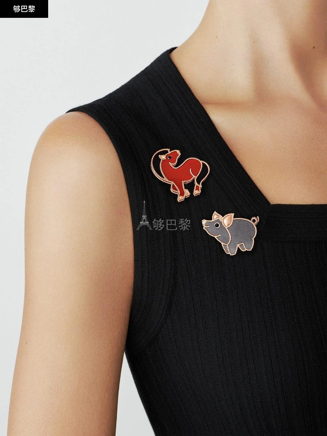 商品Van Cleef & Arpels|包邮包税【预售7天发货】 VCA梵克雅宝 23秋冬 女士 胸针 Lucky Animals Horse胸针 VCARP5LJ00,价格¥69971,第6张图片详细描述