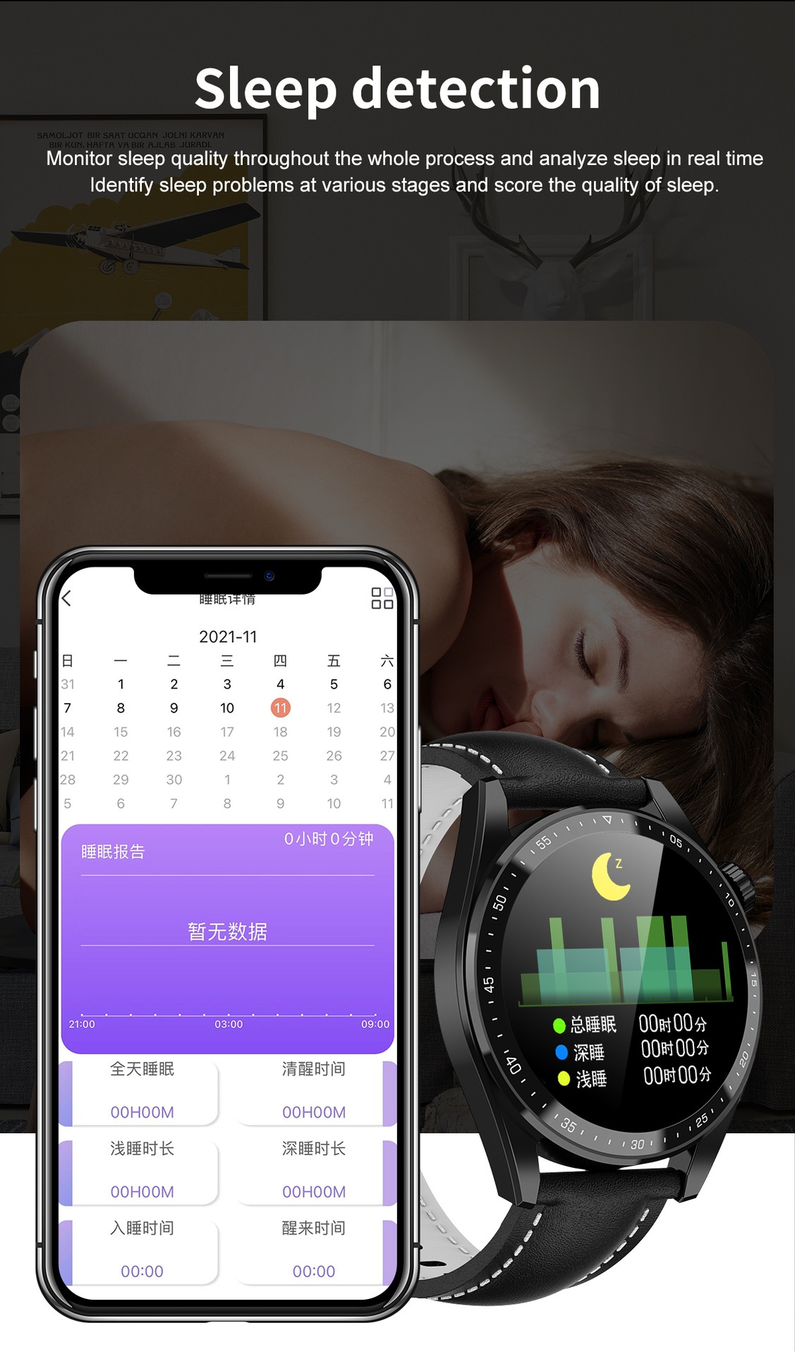 商品[国内直发] GLENVINTEN|格岚云顿 Q5 max新款蓝牙NFC无线支付智能运动通话AI手表IP68防水,价格¥535,第14张图片详细描述
