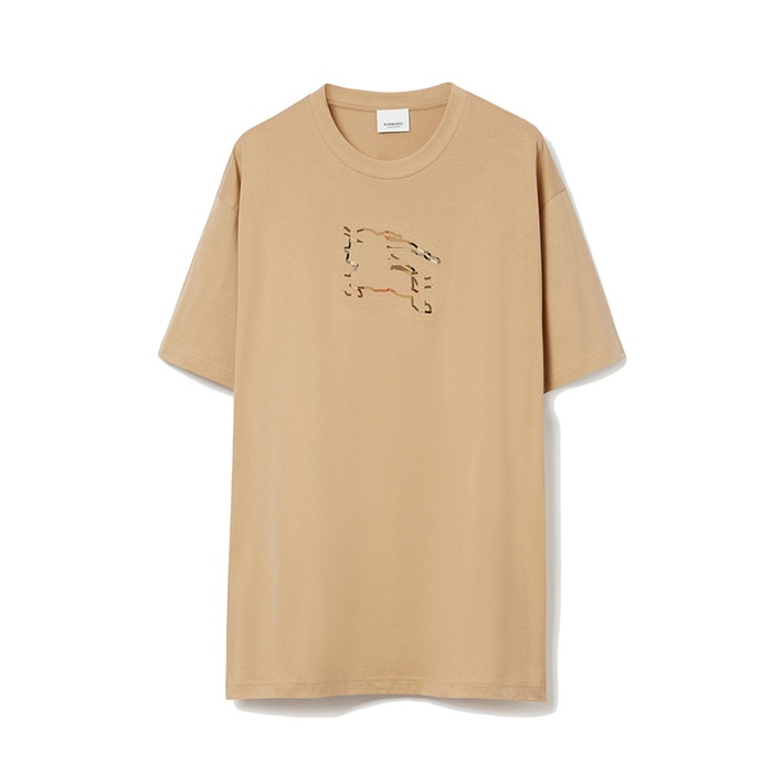商品Burberry|BURBERRY博柏利 23新款 男士柔黄褐色纯棉马术骑士T恤80727031,价格¥4480,第11张图片详细描述