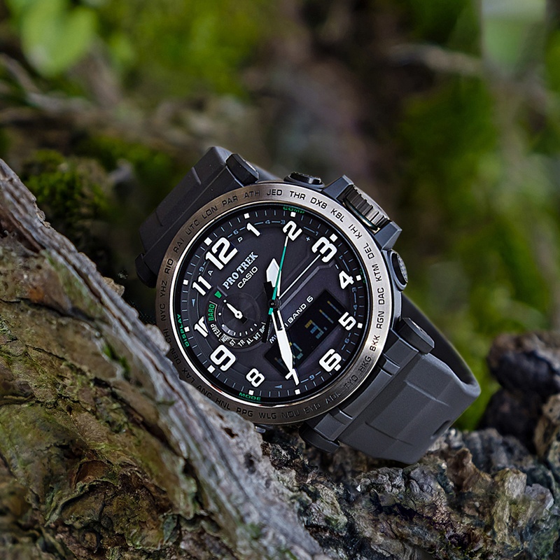 商品[国内直发] Casio|卡西欧高端登山系列PROTREK PRW-6600Y-1具备电波太阳能 气压测量  100米防水等功能,价格¥2914,第1张图片详细描述