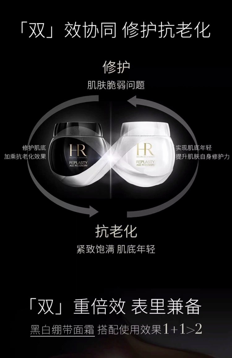 商品[国内直发] Helena Rubinstein|赫莲娜黑白绷带套盒装50ml+50ml,价格¥4155,第3张图片详细描述