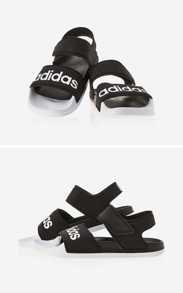 商品Adidas|【Brilliant|包邮包税】阿迪达斯 ADILETTE SANDAL  凉鞋 沙滩鞋 运动凉鞋 拖鞋  F35416 CBLACK/FTWWHT/CBLACK,价格¥293,第2张图片详细描述