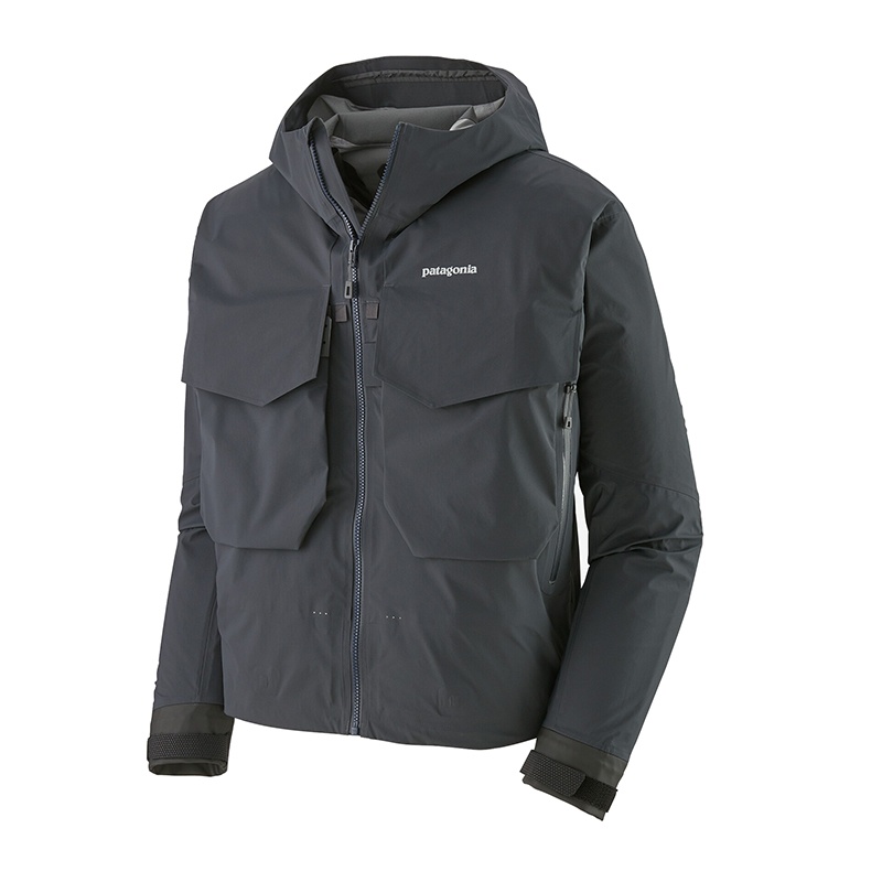 商品Patagonia|Patagonia 23年新款 男士烟熏蓝色再生尼龙防水夹克,价格¥3355,第4张图片详细描述