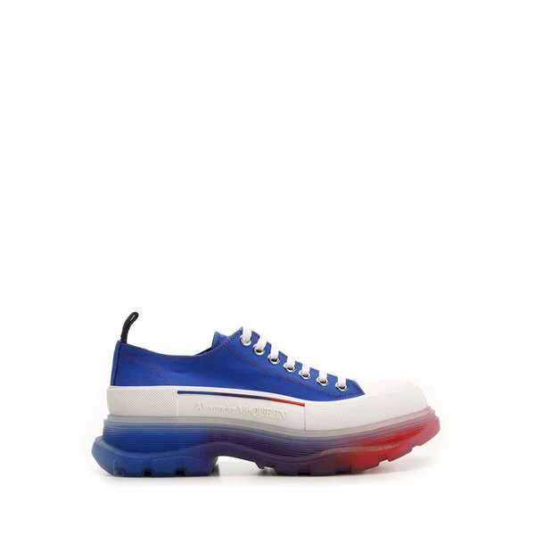 商品Alexander McQueen|ALEXANDER MCQUEEN 男士蓝色帆布鞋 705660-W4TGE-1141,价格¥4408,第1张图片详细描述