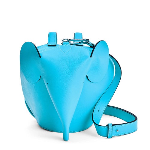 商品Loewe|【包税】 LOEWE/罗意威 22新款Elephant系列 男士大号青色经典小牛皮单肩斜挎手提大象包B623A18X01-5620,价格¥15530,第4张图片详细描述