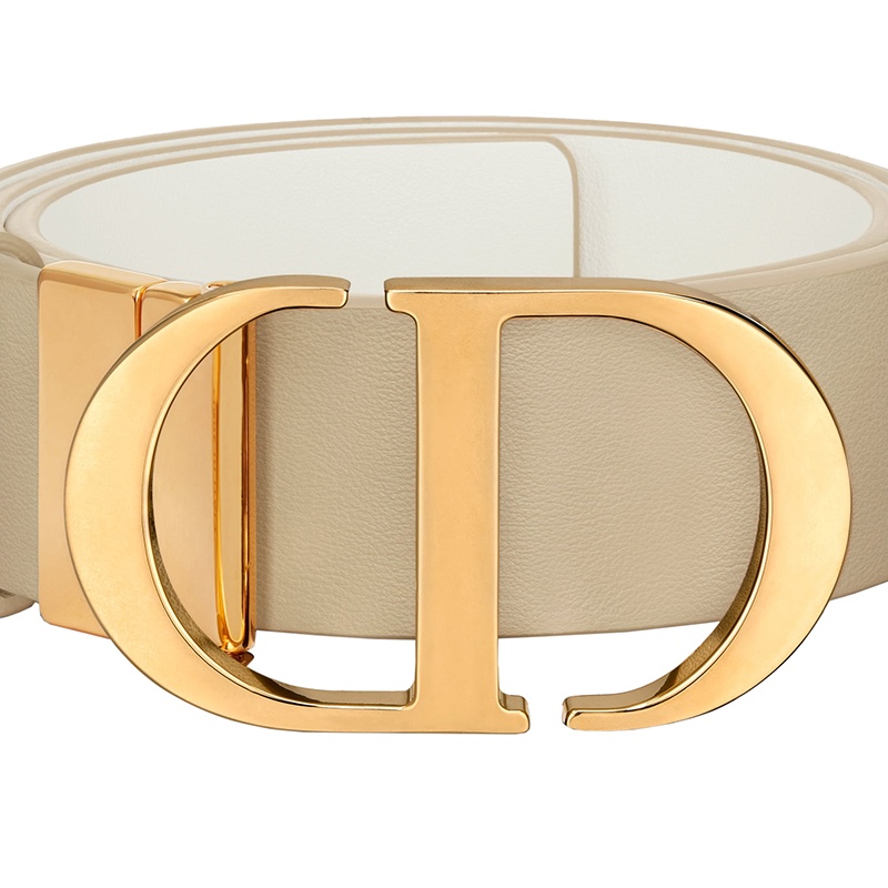 商品Dior|迪奥23新款 女士拿铁色白色牛皮CD双面腰带35mm,价格¥5401,第4张图片详细描述