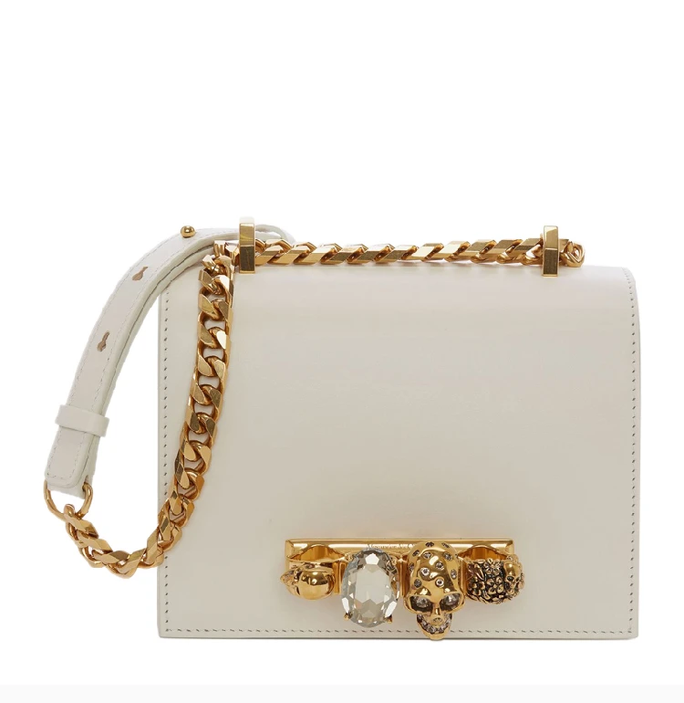 商品[国内直发] Alexander McQueen|Alexander McQueen 亚历山大·麦昆 女士白色单肩斜挎小方包 558541-CMO0T-9004,价格¥8484,第5张图片详细描述