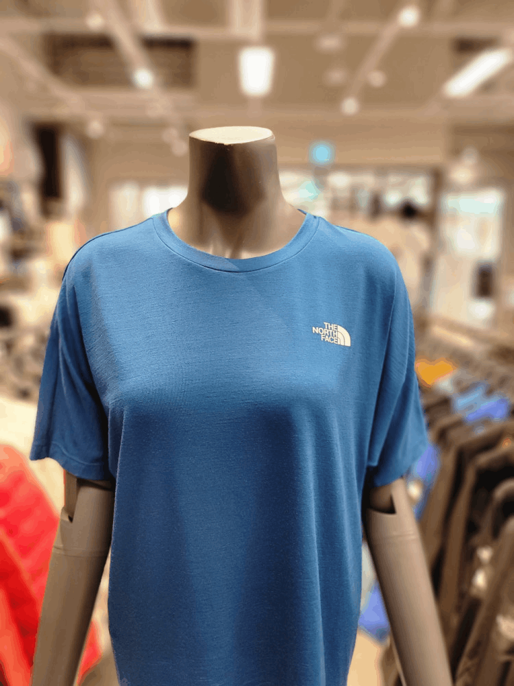 商品The North Face|【Brilliant|包邮包税】北面户外 女士 MERINO 毛 短袖 T恤 NT7UM33A BLU,价格¥289,第5张图片详细描述