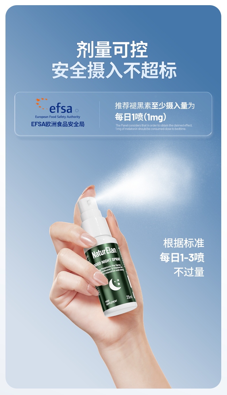 商品NaturElan|德国进口 NaturElan呐兔 褪黑素晚安睡眠口服喷雾 25ml （保税仓发货）,价格¥187,第6张图片详细描述