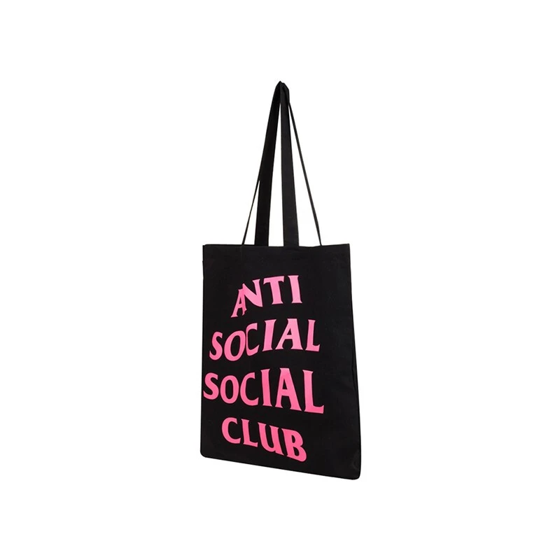 商品[国内直发] Anti Social Social Club|Anti Social Social Club 女士黑色棉质手提包 ASSB001,价格¥54,第1张图片详细描述