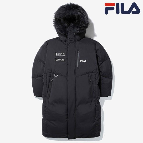 商品Fila|【Brilliant|反季折扣】FILA 鹅绒 男女通用 长款羽绒服 FS2DJD4202MBLK,价格¥992,第1张图片详细描述