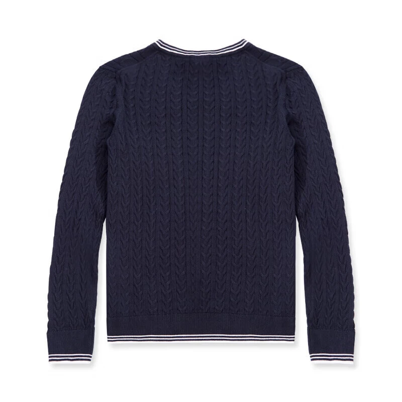 商品[国内直发] Tommy Hilfiger|TOMMY HILFIGER 藏蓝色女士针织衫/毛衣 76A6105-410,价格¥183,第2张图片详细描述