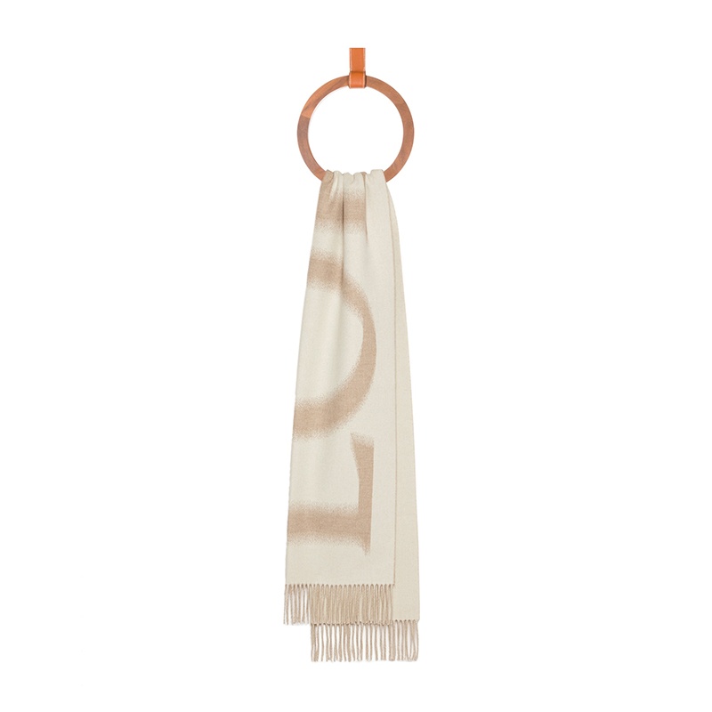商品Loewe|罗意威23新款 男女通用羊毛羊绒标志印花围巾,价格¥5379,第3张图片详细描述