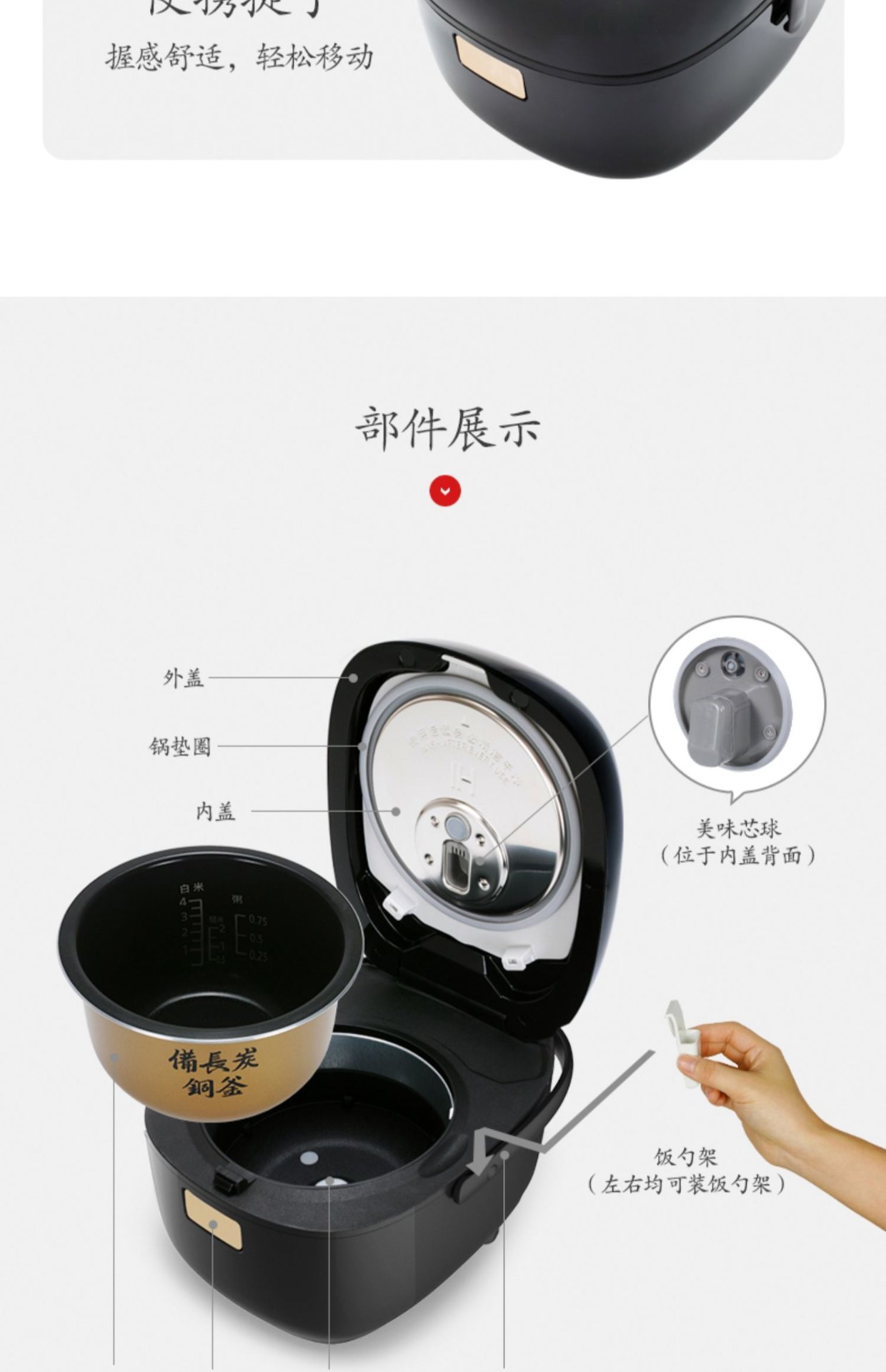 商品[国内直发] Panasonic|Panasonic/松下IH多功能电饭煲家用智能小型2.1L电饭锅AC072,价格¥1200,第30张图片详细描述