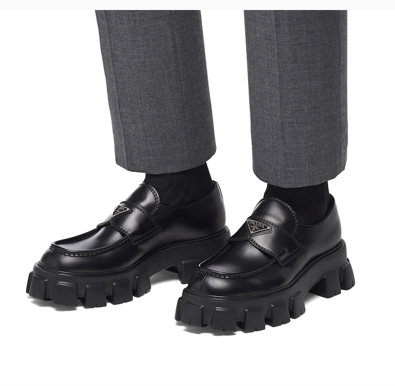 商品[国内直发] Prada|PRADA 黑色男士乐福鞋 2DE129-B4L-F0002,价格¥7085,第8张图片详细描述