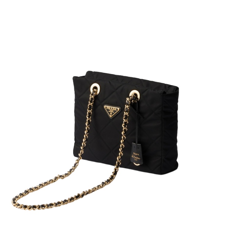 商品Prada|普拉达 女士黑色尼龙金属装饰拉链开合单肩手提包 1BG468_2AOS_F077G_V_COO（三色可选）,价格¥15447,第22张图片详细描述