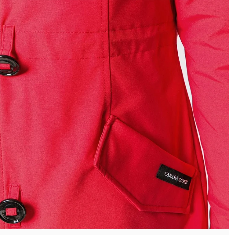 商品[国内直发] Canada Goose|Canada Goose 加拿大鹅 女士红色�羽绒棉服 2580L-RED,价格¥7596,第7张图片详细描述