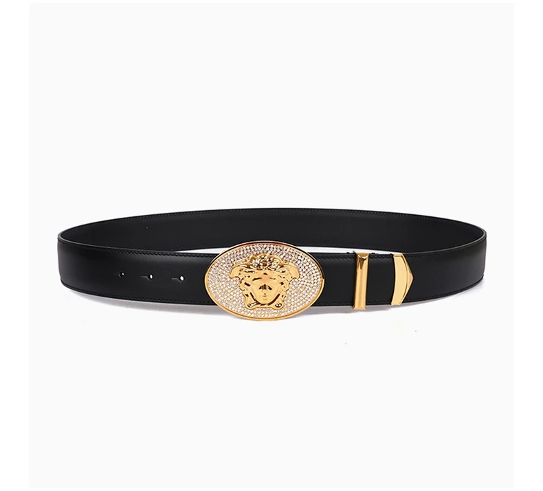 商品Versace|VERSACE 范思哲 黑色男士腰带 DCU4950-DVTP1-D41CH,价格¥3389,第6张图片详细描述