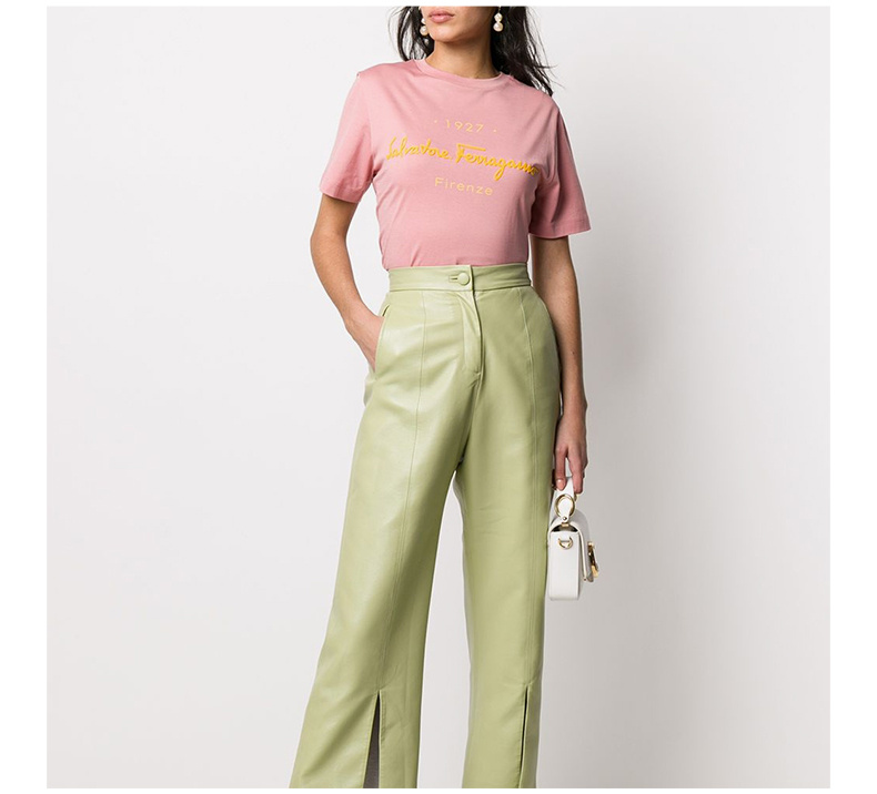 商品Salvatore Ferragamo|SALVATORE FERRAGAMO 女士粉色标志短袖T恤 11-C466-727087,价格¥1661,第10张图片详细描述