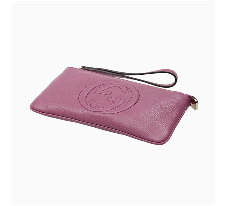 商品[国内直发] Gucci|GUCCI 女士深粉色皮革手腕钱包 295840-A7M0G-5535,价格¥2947,第7张图片详细描述