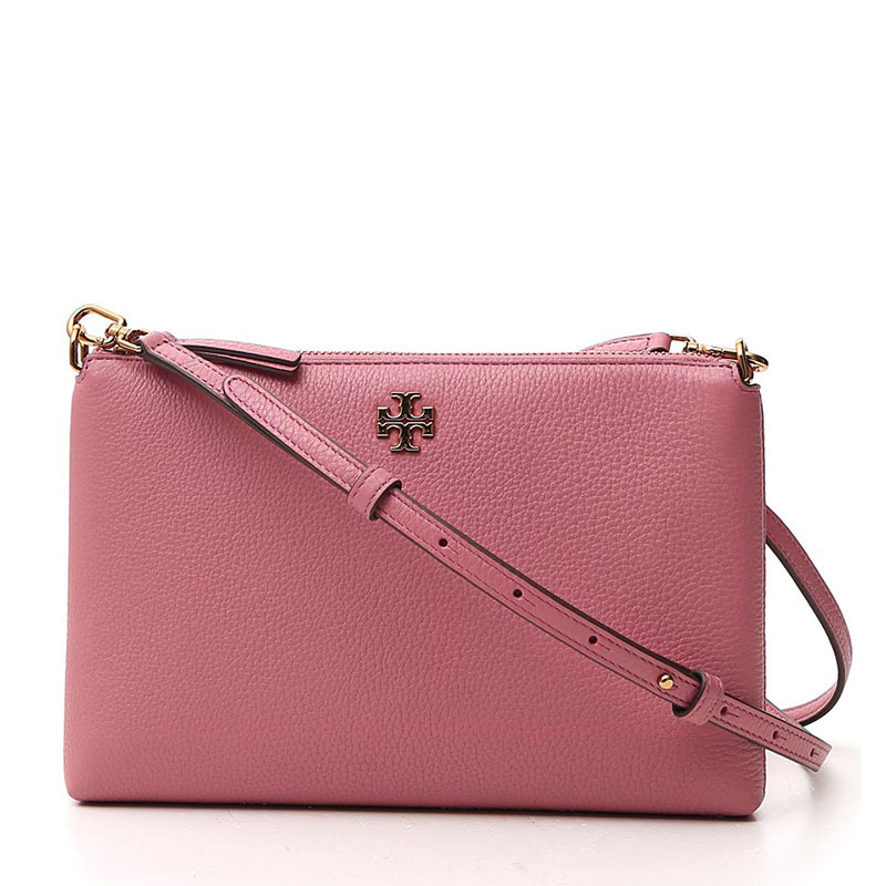 商品Tory Burch|TORY BURCH 汤丽柏琦 女士粉色皮质单肩包 61385-651,价格¥1398,第3张图片详细描述