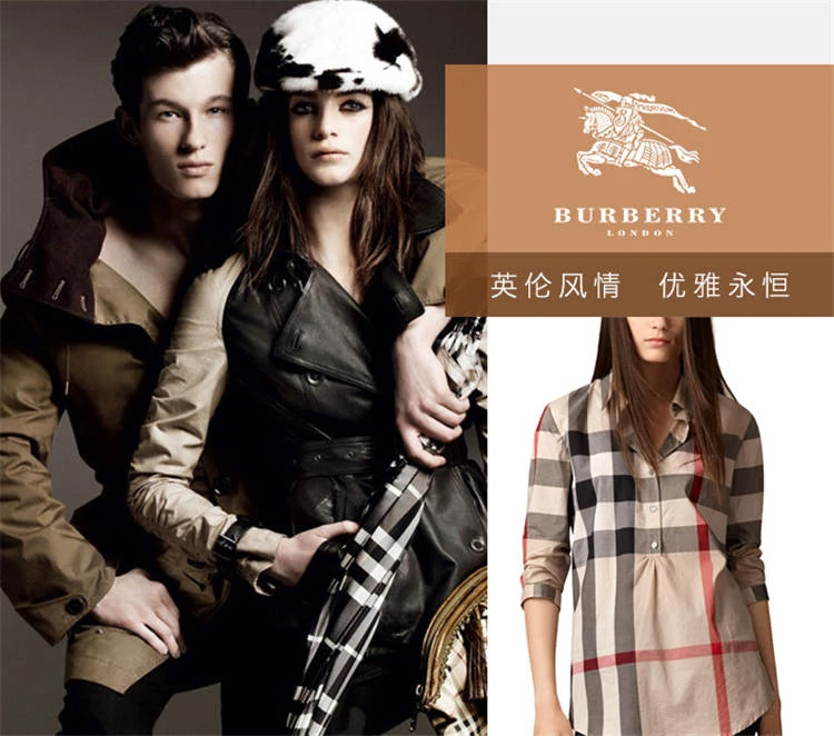 商品[国内直发] Burberry|Burberry 博柏利 格纹拼色棉质宽松式衬衫 3789006,价格¥2588,第1张图片详细描述