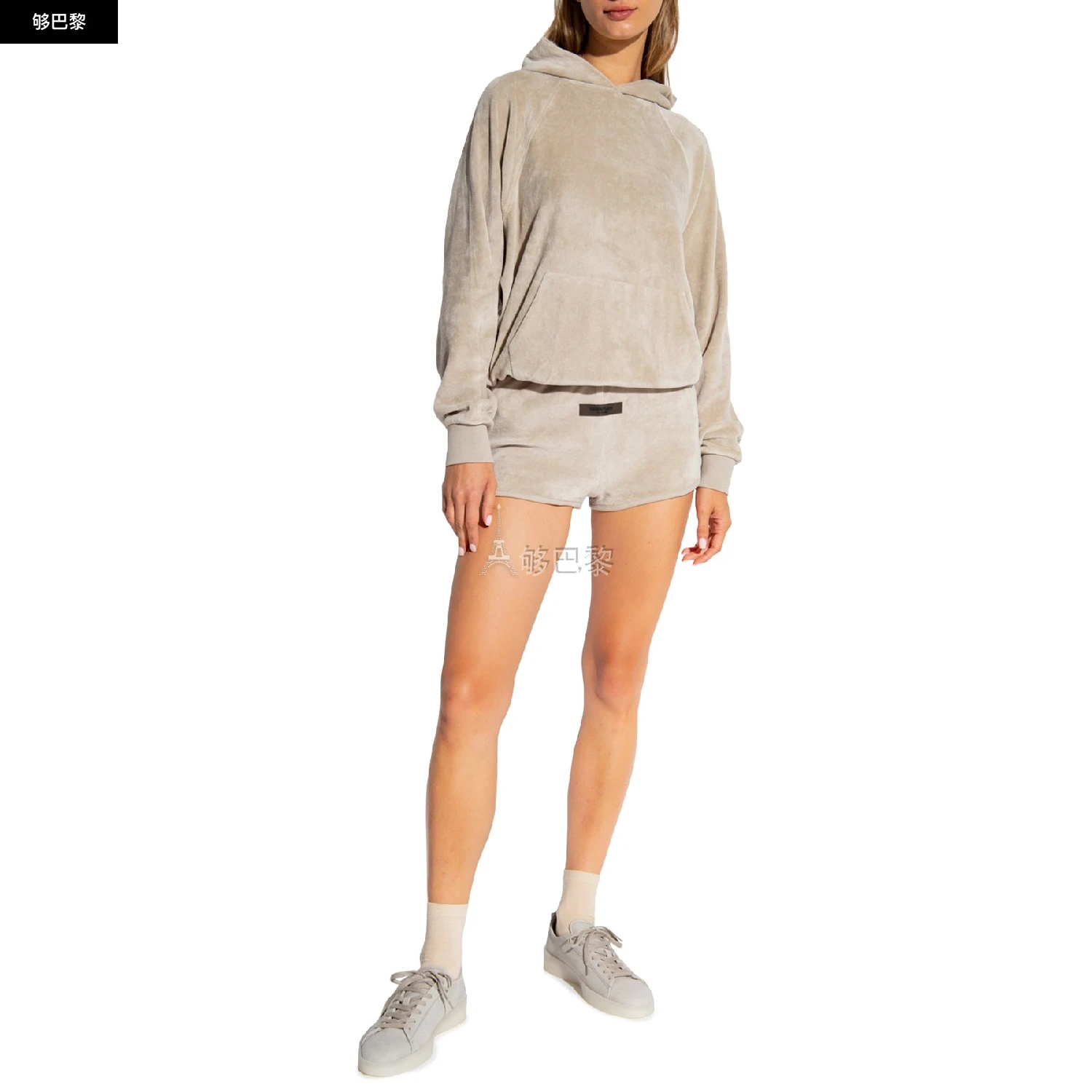 商品Fear of god|【预售】 女士 卫衣 丝绒连帽衫  FGE9P5K3GRY,价格¥1381,第6张图片详细描述