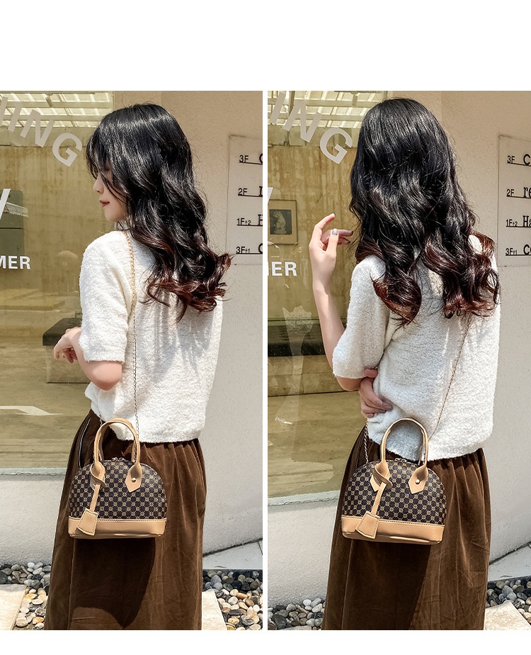 商品[国内直发] GLENVINTEN|格岚云顿花料贝壳包2021ladies handbags跨境专供女包包女韩版时尚手提包,价格¥111,第5张图片详细描述