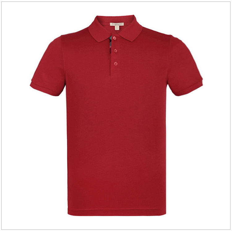 商品Burberry|Burberry 博柏利 男士红色纯棉POLO衫 3904560,价格¥654,第4张图片详细描述