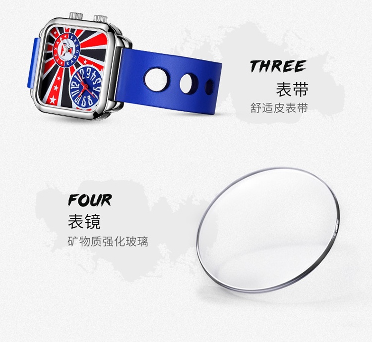 商品[国内直发] MLB|MLB美职棒 大联盟微章两地时间防水石英手表 YH006,价格¥311,第9张图片详细描述