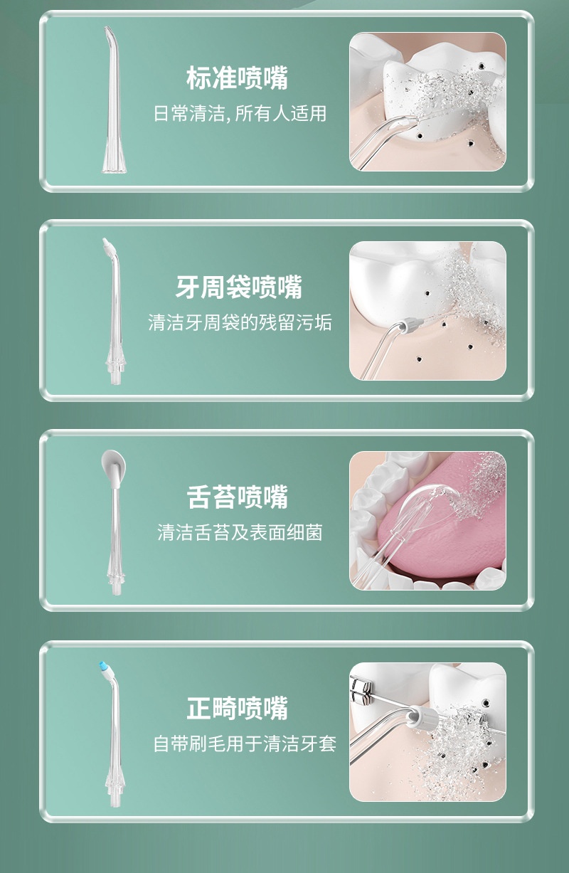 商品[国内直发] GLENVINTEN|格岚云顿新款家用口腔冲洗器去结石洗牙器水牙线电动冲牙器便携式洗牙神器,价格¥133,第8张图片详细描述