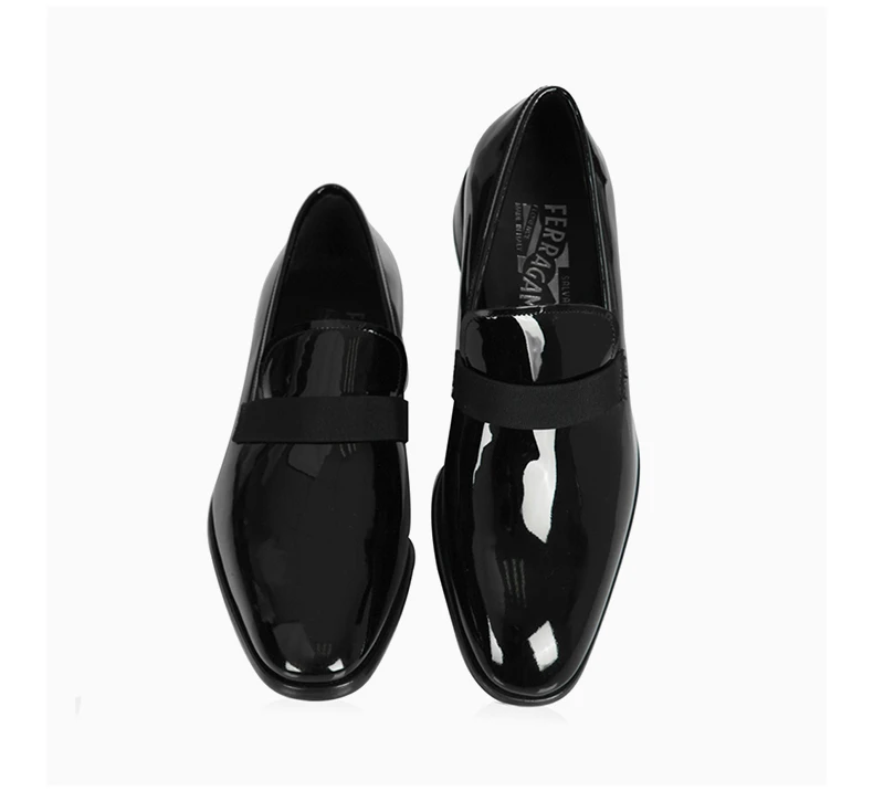 商品Salvatore Ferragamo|SALVATORE FERRAGAMO 男士黑色漆皮乐福鞋 0514670,价格¥3340,第8张图片详细描述