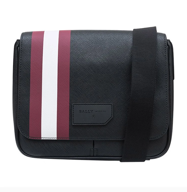 商品Bally|Bally 巴利 男士黑色帆布邮差包 6228771,价格¥2570,第4张图片详细描述