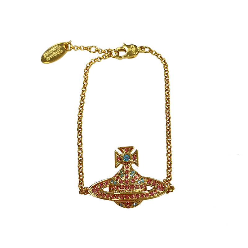 商品Vivienne Westwood|VIVIENNE WESTWOOD/西太后 女士金色徽标手链,价格¥678,第2张图片详细描述
