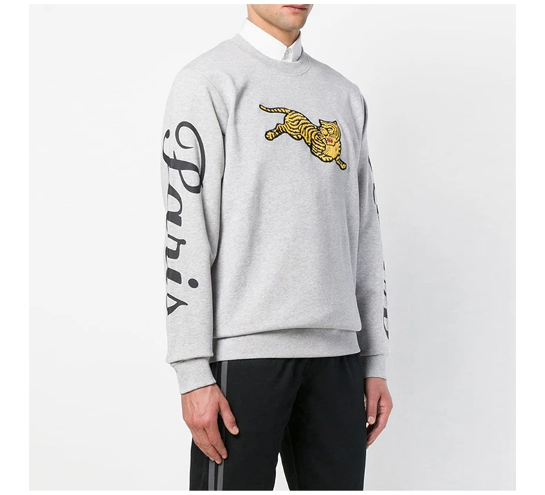 商品[国内直发] Kenzo|KENZO 浅灰色男士卫衣/帽衫 F865SW0904XL-94,价格¥1887,第6张图片详细描述