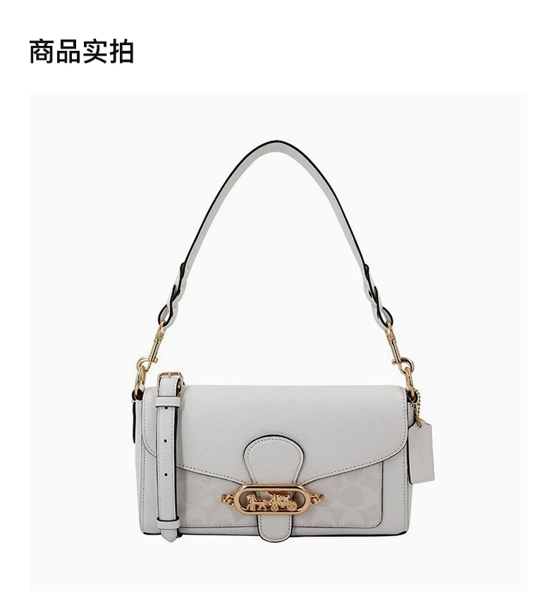 商品[国内直发] Coach|Coach(专柜) 女士白色老花拼卡其老花蛇皮酒神包单肩斜挎包 90782IMRFF,价格¥2076,第4张图片详细描述